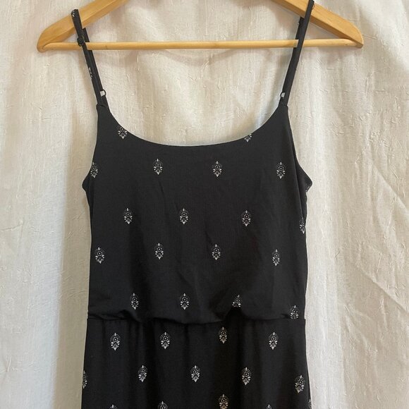 Black Patterned Maxi Dress - Picture 2 of 7